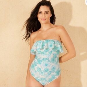 Shade & Shore Floral Off-Shoulder Bodysuit Size Small